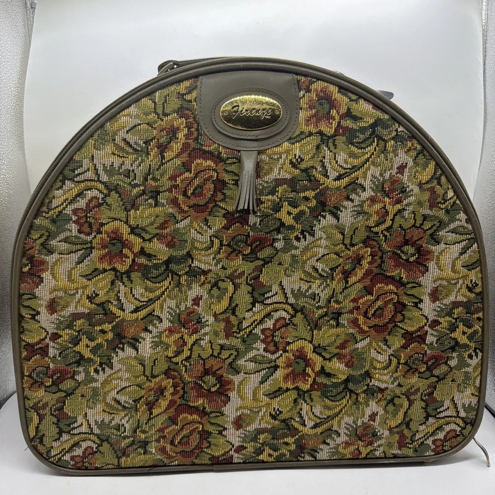 Vintage Firenze Floral Tapestry Garment Bag